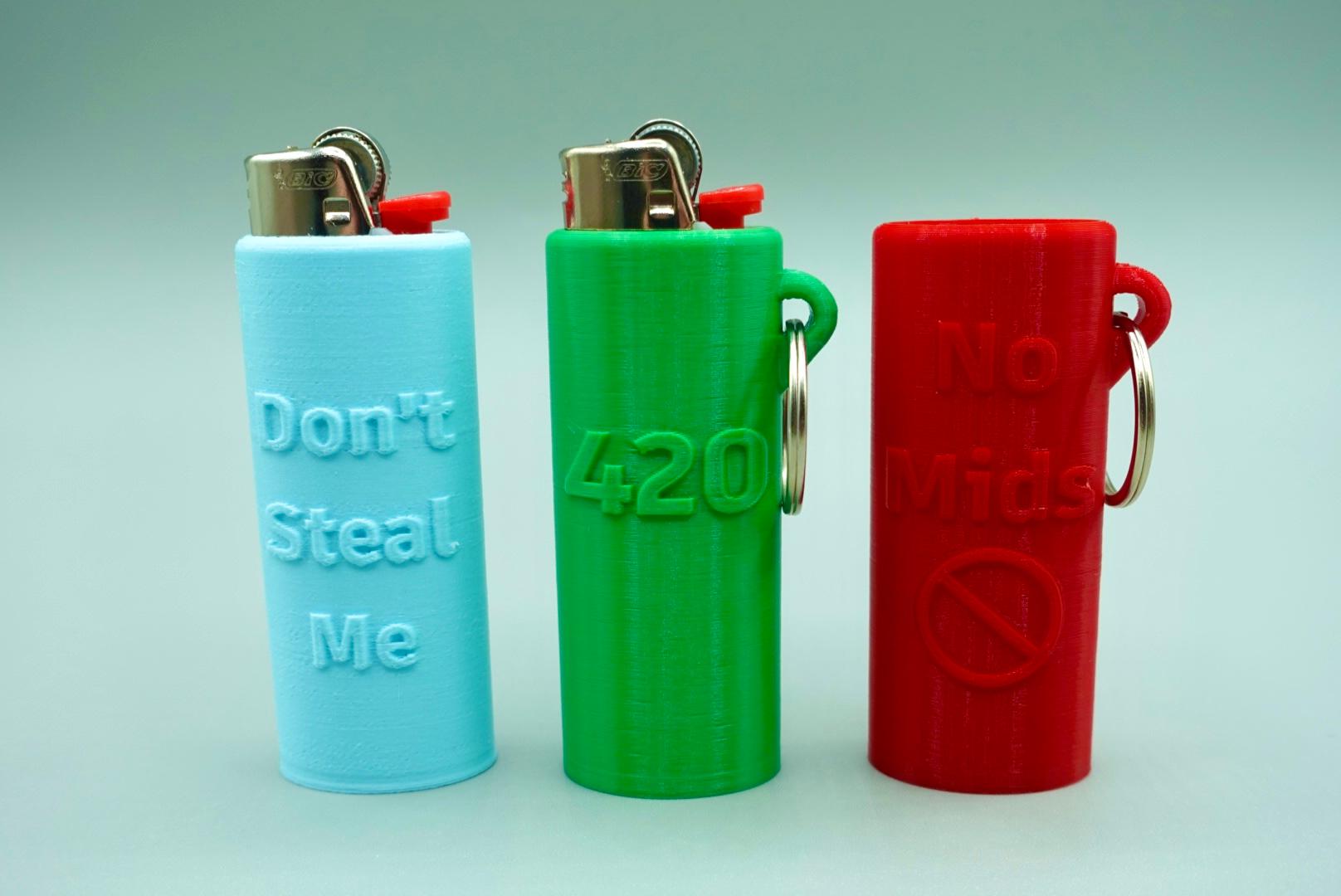Bic Classic Lighter Cases + Keychain Cases (3 Designs) 3d model