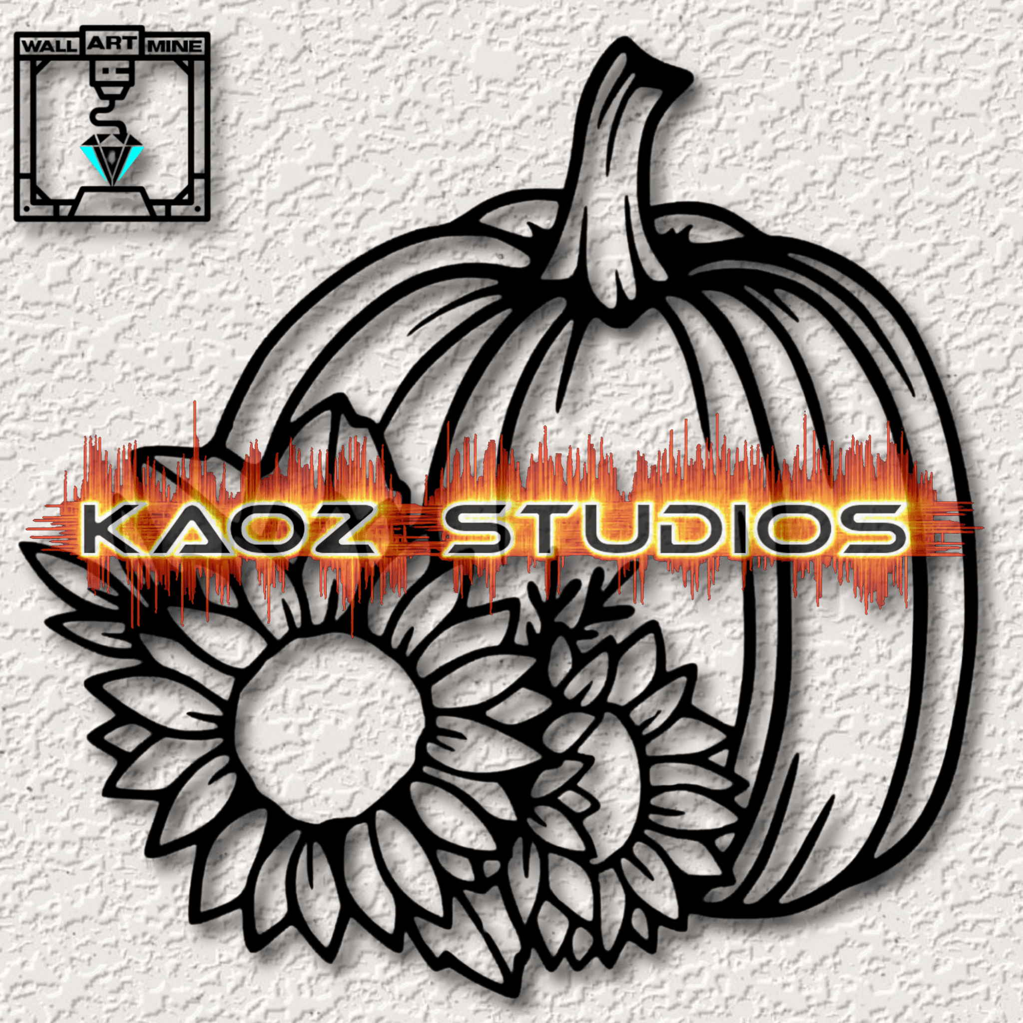 pumpkin with sunflowers.stl 3d model