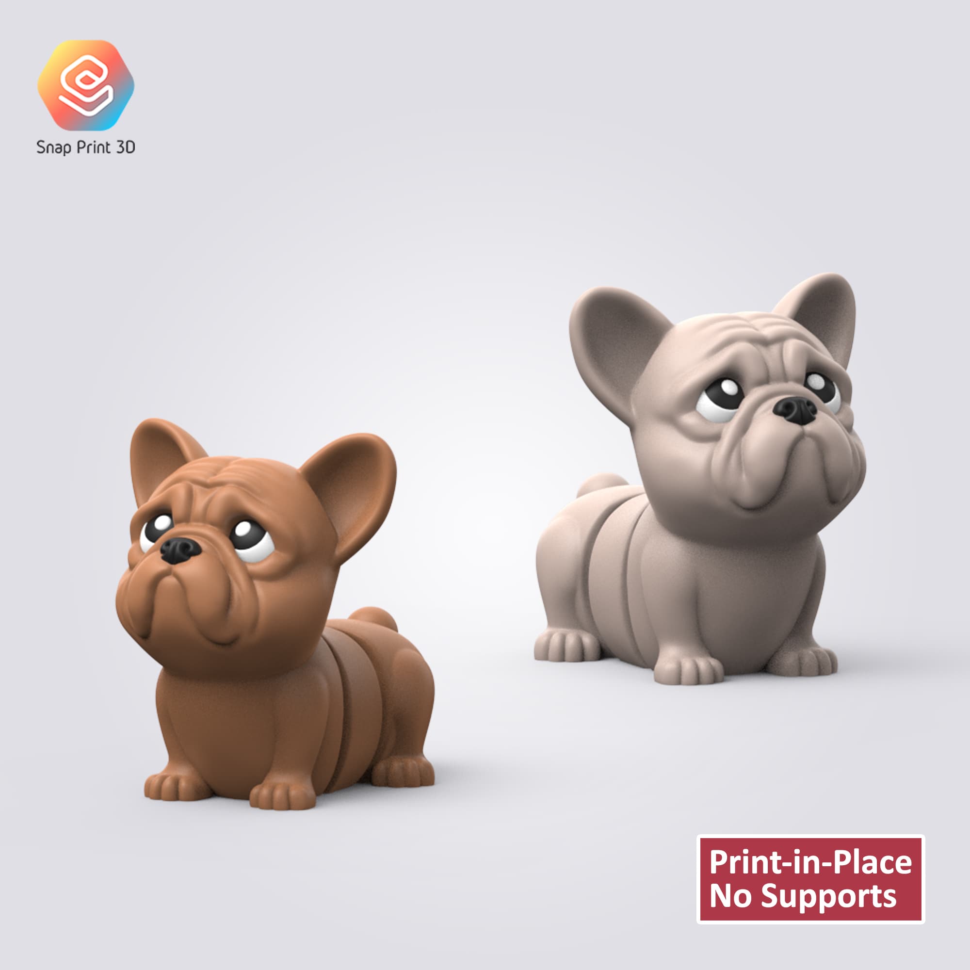 Flexi Baby French Bull Dog 3d model