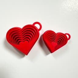 Heart Layered Fidget (2 sizes) 3d model