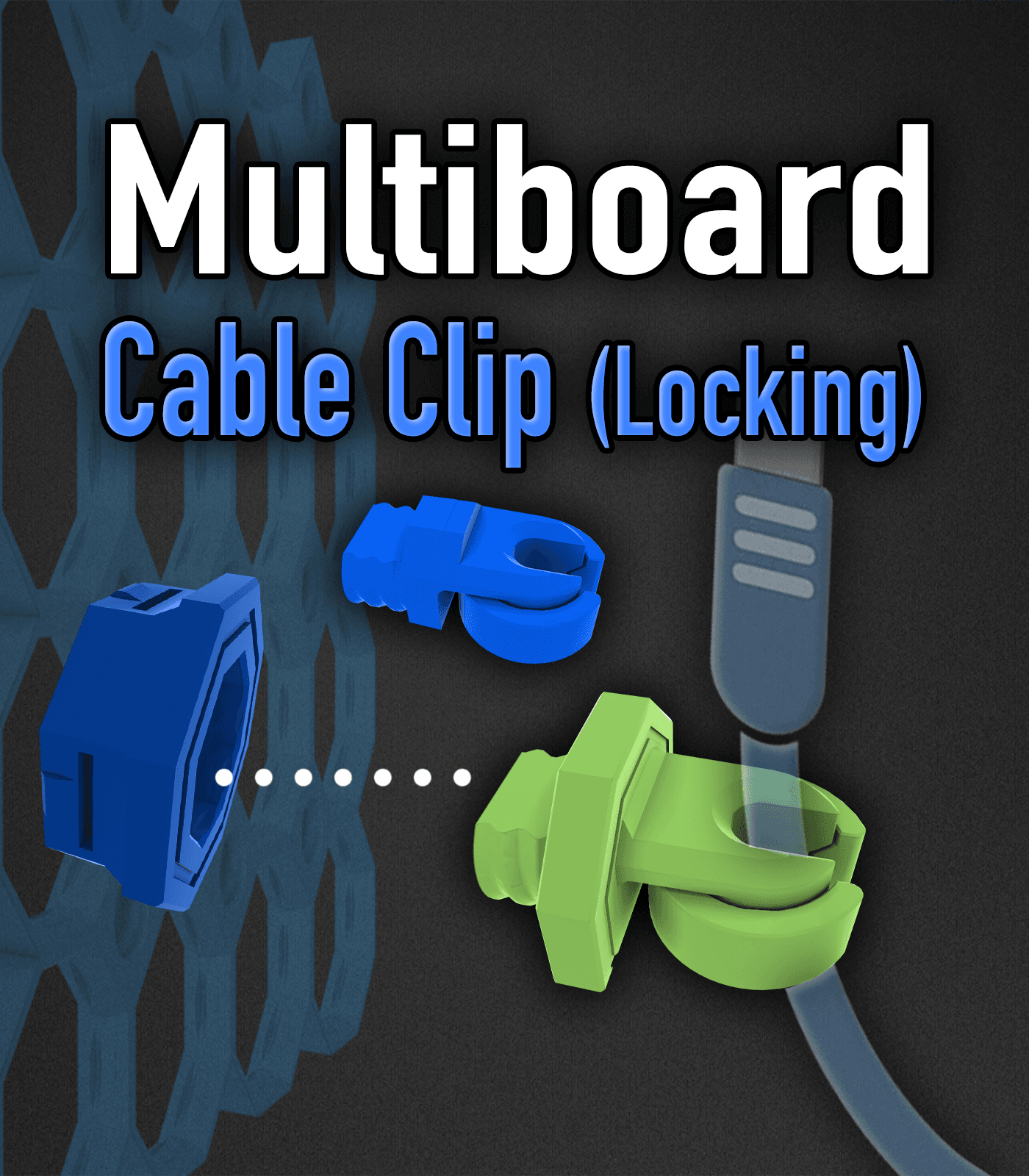 Multiboard Cable Clip 3d model