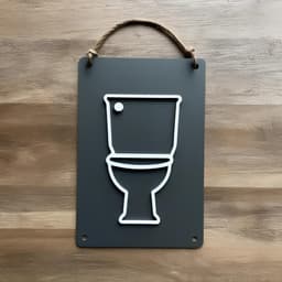 Modern Toilet Door Sign 3d model