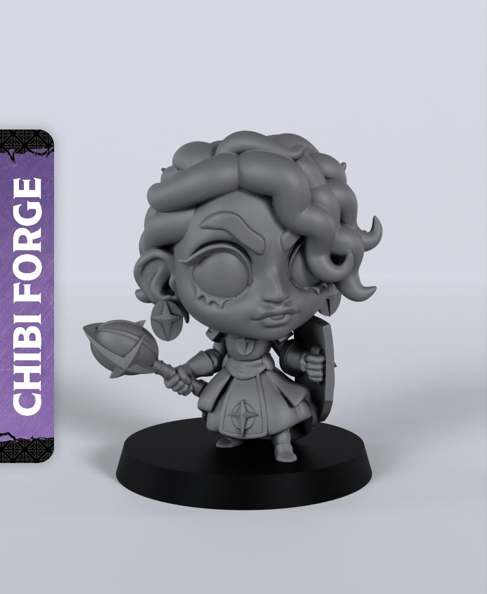 Female Human Paladin - With Free Dragon - 5e DnD Inspired for RPG and Wargamers 3d model