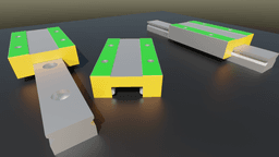 MGN12 Rail and MGN12H Block objects with exact dimensions 3d model
