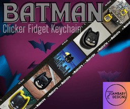 Batman Clicker Fidget and Keychain 3d model