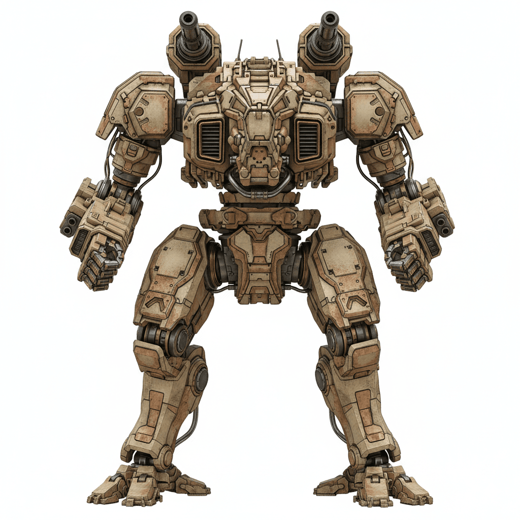 Military Mechs : Heavy Desert Fortress Mech 3d model