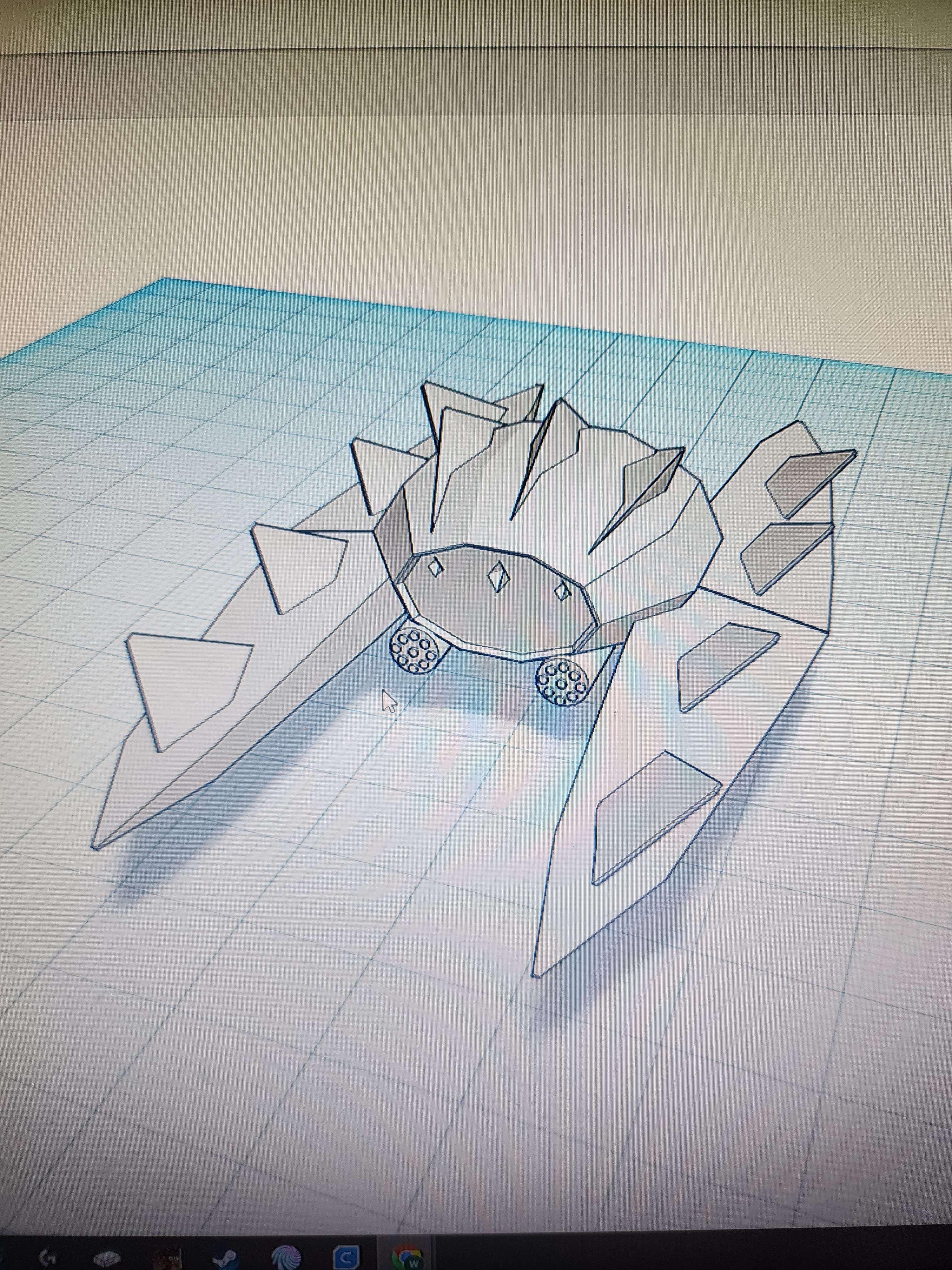 Space Ship and Stand for the Crystal Army 3d model