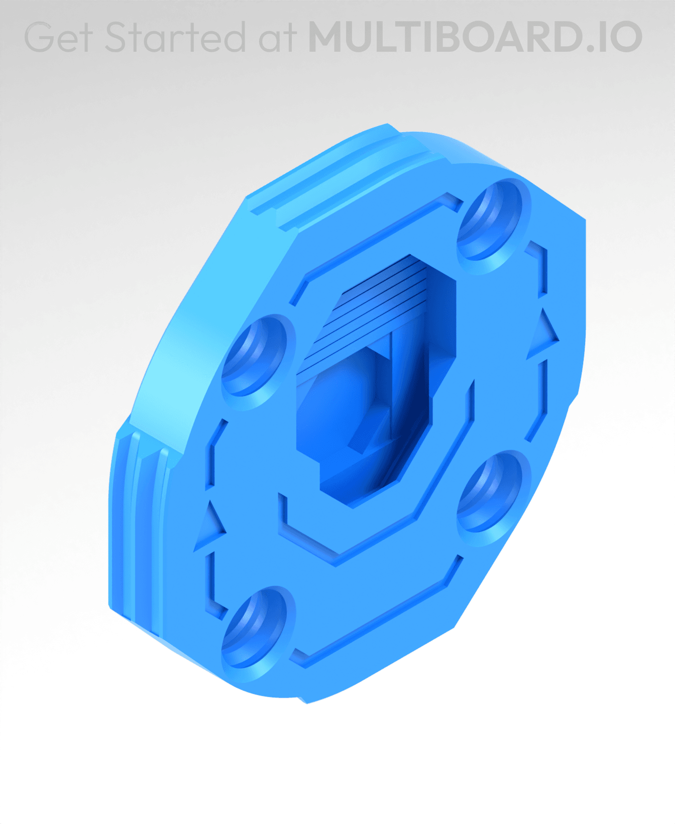 Fix Point Hole - Small Threads - Square Plate Twist Lock 3d model