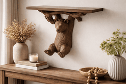 Bear Wall Shelf - Cute Animal Decor 3d model