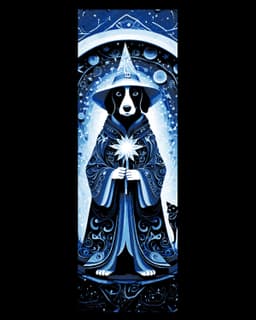 Paper art set of bookmarks - The Great Wizard Ruffus the Dog 3d model