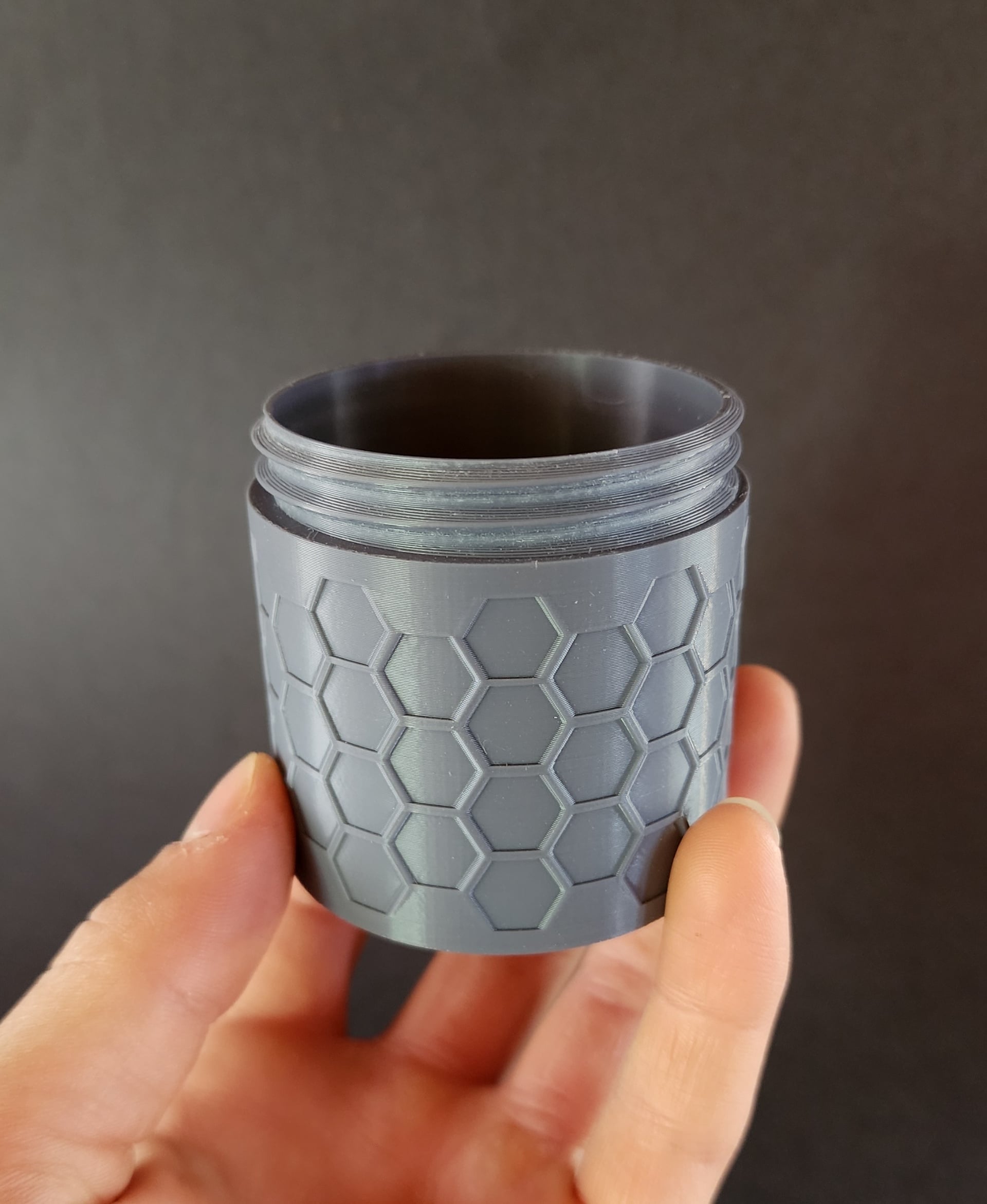 Threaded Hex Container 3d model