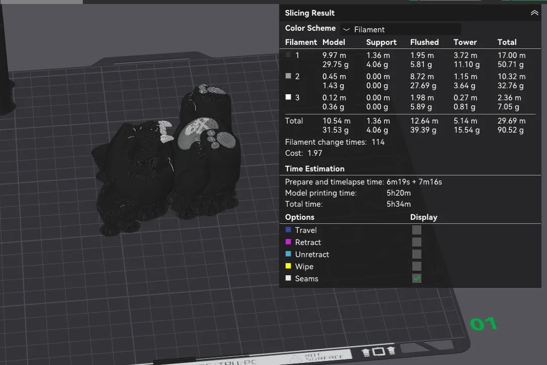 Gothic Skull Teddy Art Figure 3d model