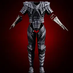 BERSERK ARMOR GUTS FULL COSPLAY SET life size replica with wearable cannon arm - Berserk Fan Art 3d model