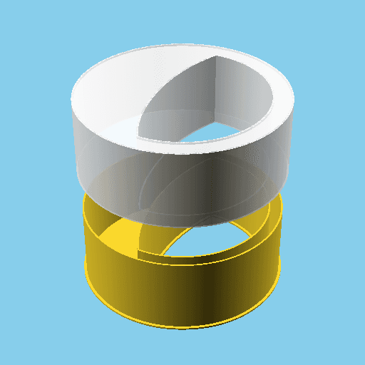 Moon (in circle) phase 8, nestable box (v1) 3d model