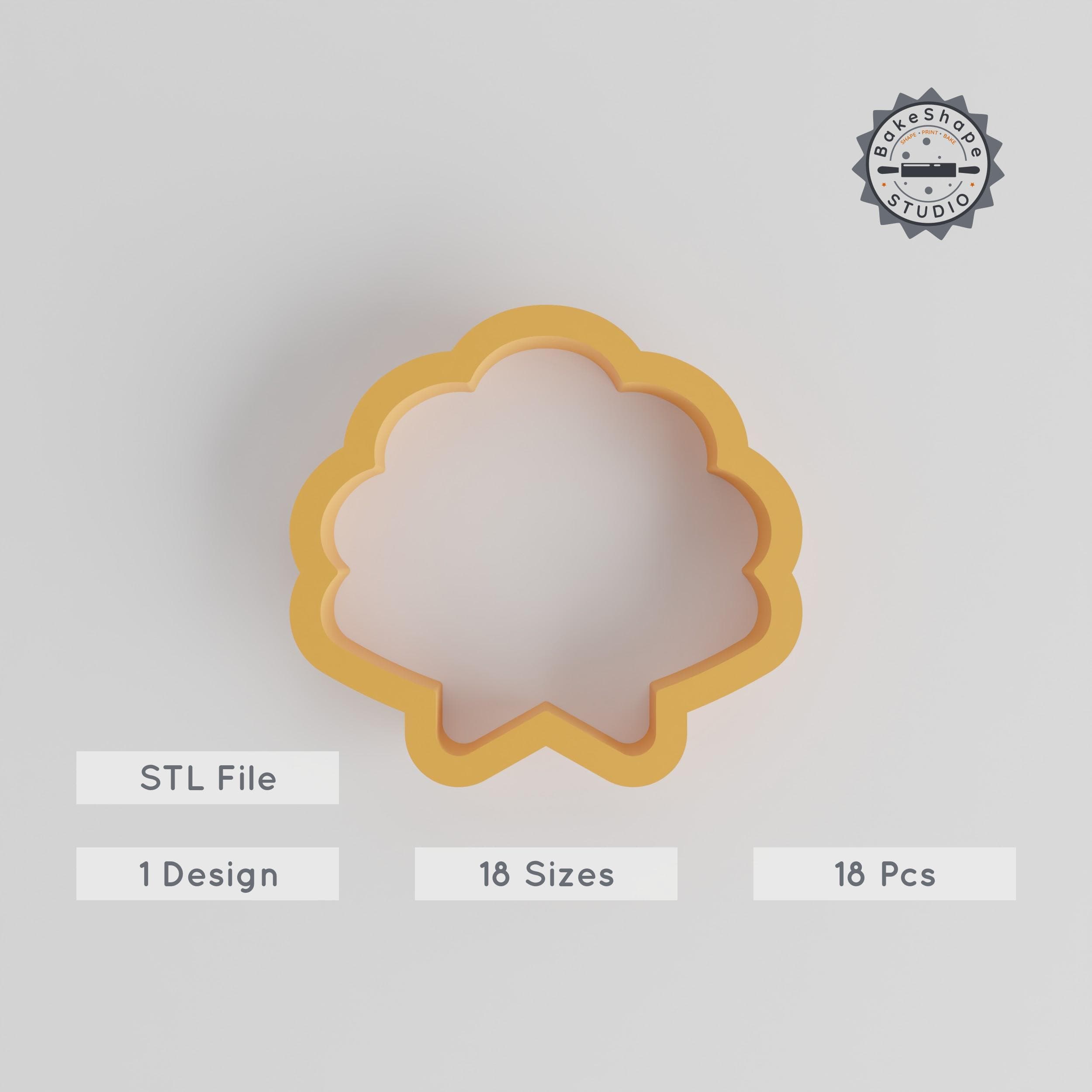 Sea Shell Shape Cutter Set, 18 Sizes 0.75"-5.00", Perfect for Cookies, Fondant, Clay, Ocean & Sealife Theme PRODUCT_2730 3d model