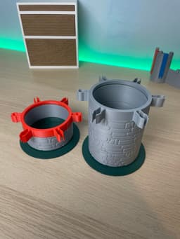 Customizable stacking organizer with snap holders Textured 3d model