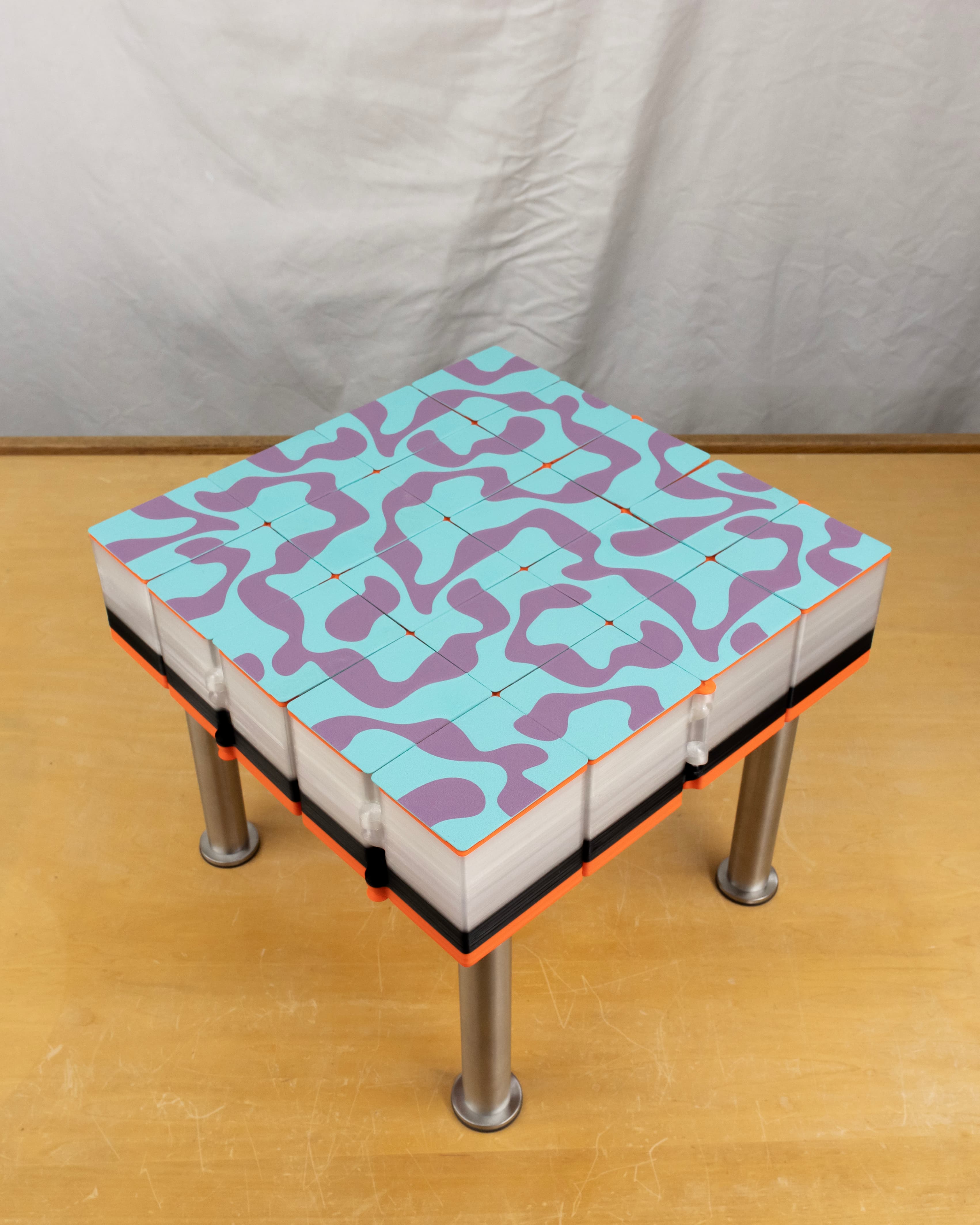 Groovy Tiles (for Auxetic Table beta) // 68x88mm 3d model