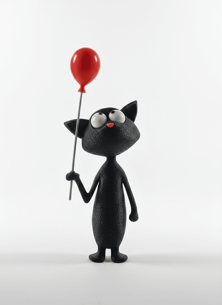 El Otta : The Cat with the Glowing Balloon 3d model