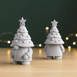Christmas Tree Hat Gnome Figure | Festive Holiday Decor | Whimsical Winter Decoration 3d model