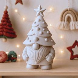 Christmas Tree Hat Gnome Figure | Festive Holiday Decor | Whimsical Winter Decoration 3d model