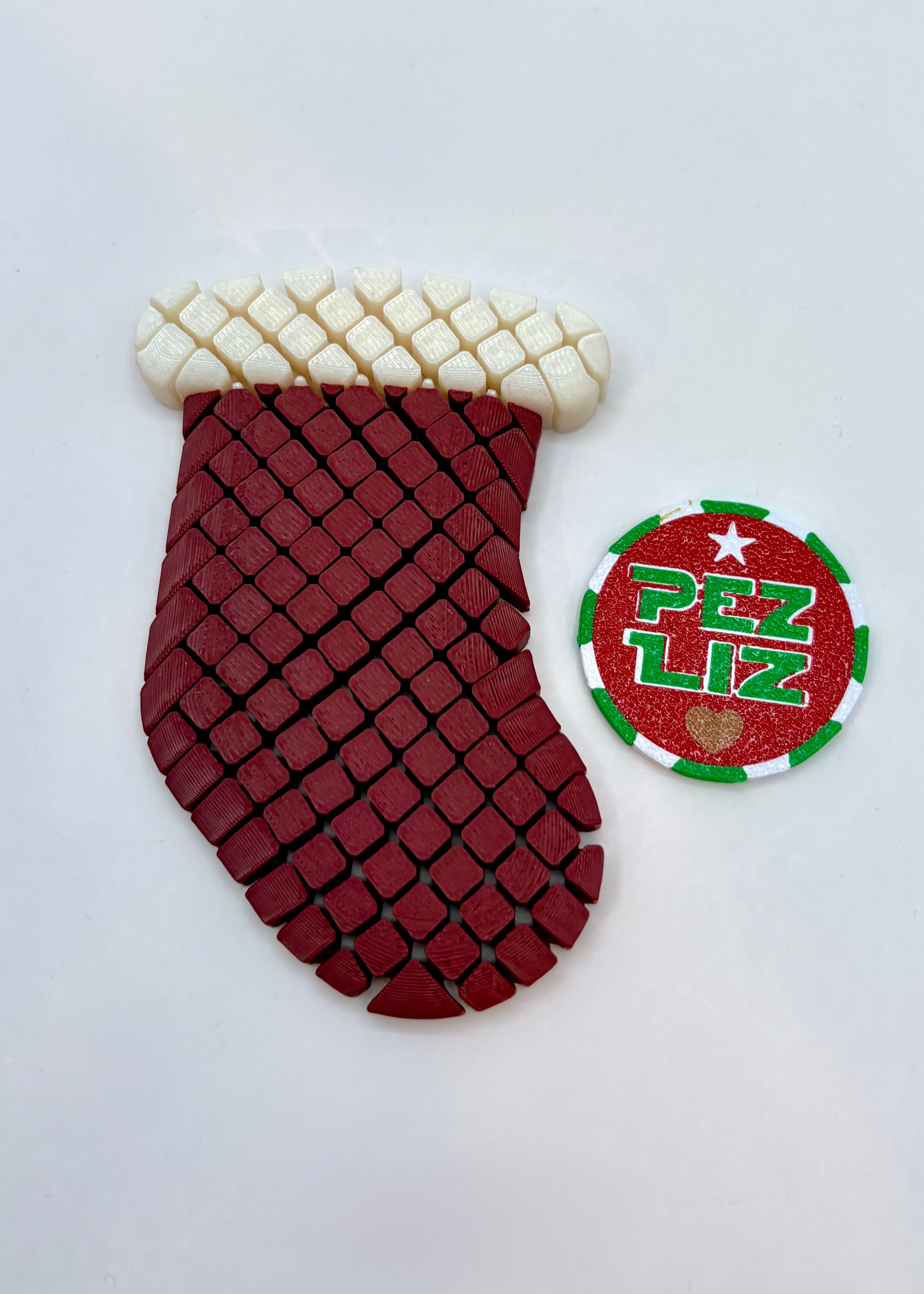 Floppy Stocking - Happy Holidays!! Overture Maroon and Polymaker Celestial White - 3d model