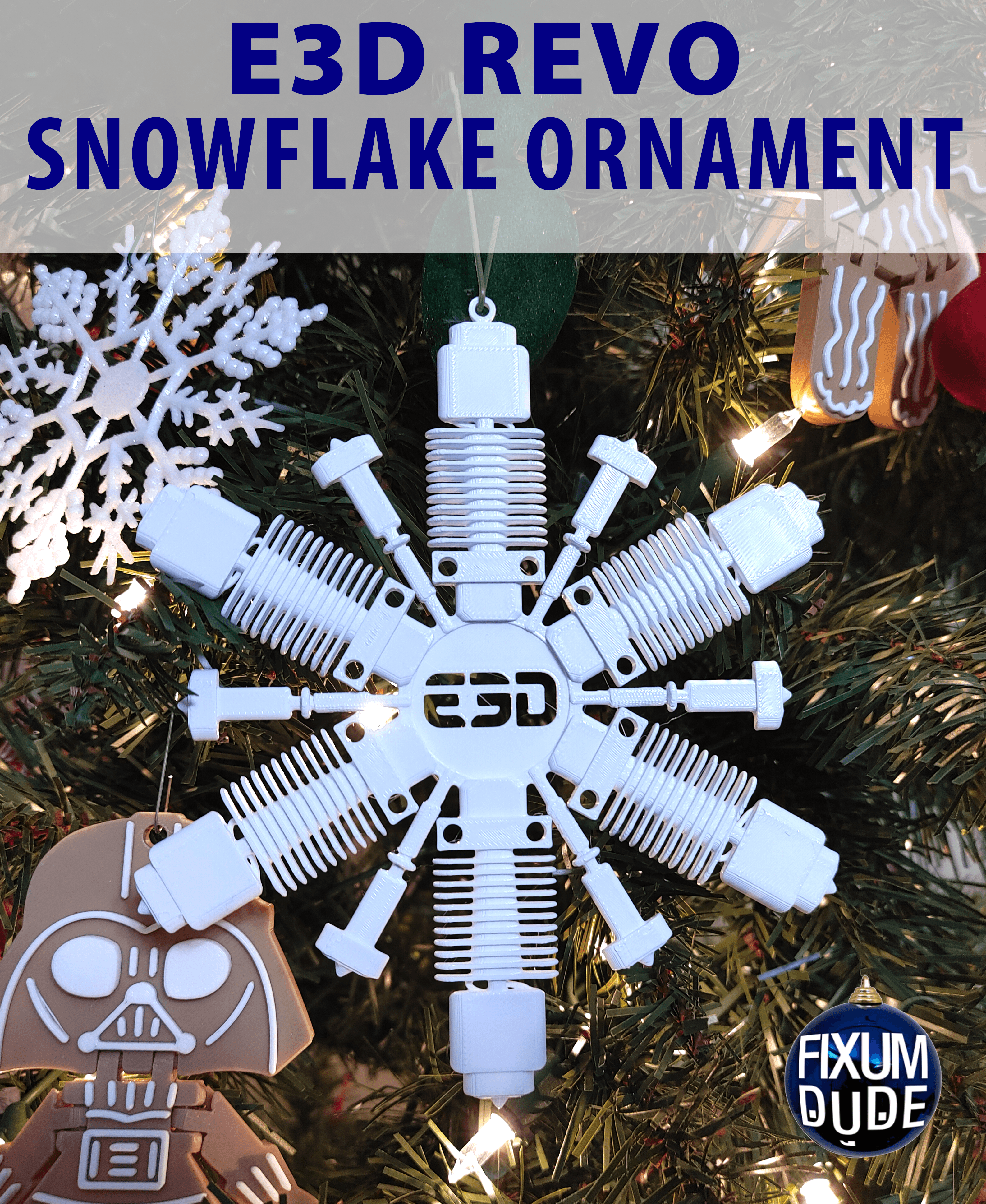 E3D REVO Snowflake Ornament 3d model