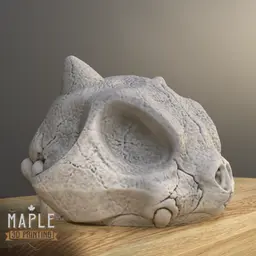 Bulbasaur Skull - Pokemon - Solid & Hollow 3d model