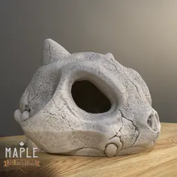 Bulbasaur Skull - Pokemon - Solid & Hollow 3d model