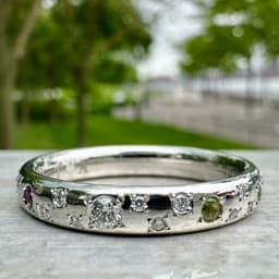 Wedding Band with Inlayed Stone for Manufacturing V2.stl 3d model