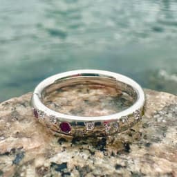 Wedding Band with Inlayed Stone for Manufacturing V2.stl 3d model