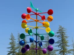 Modular Rainbow Wind Spinner (large) 3d model