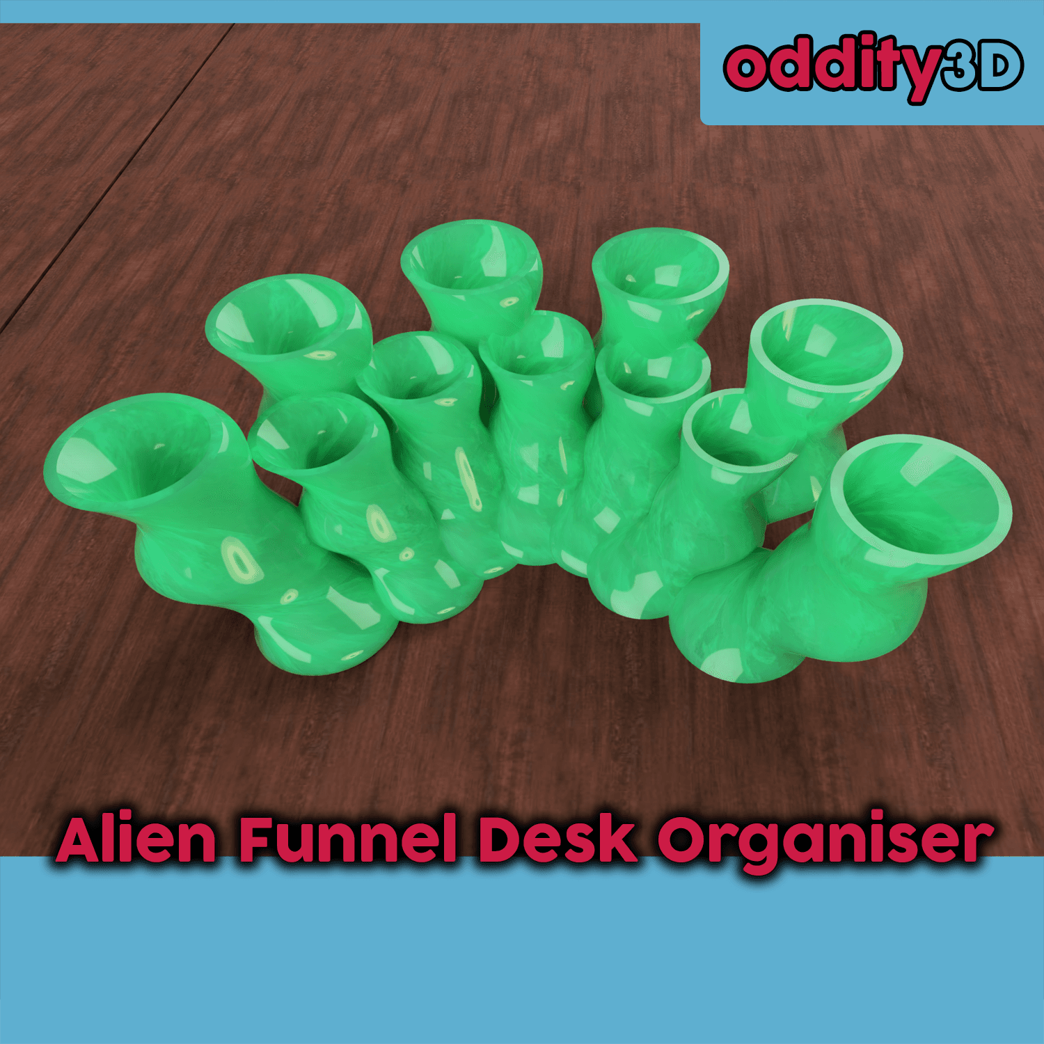 Alien Funnel Desk Organiser  3d model