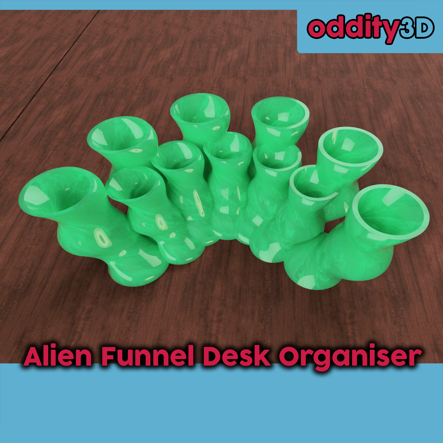 Alien Funnel Desk Organiser 3d model