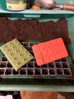 Charles Dowding 15-Cell Seed Tray Tamper & Dibber – 2-in-1 Speed Tool - No-Dig Gardening 3d model