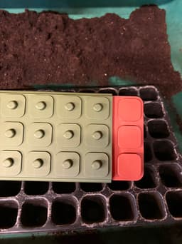 Charles Dowding 15-Cell Seed Tray Tamper & Dibber – 2-in-1 Speed Tool - No-Dig Gardening 3d model