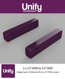2 x 2.5" HDD to 3.5" HDD Mount 3d model