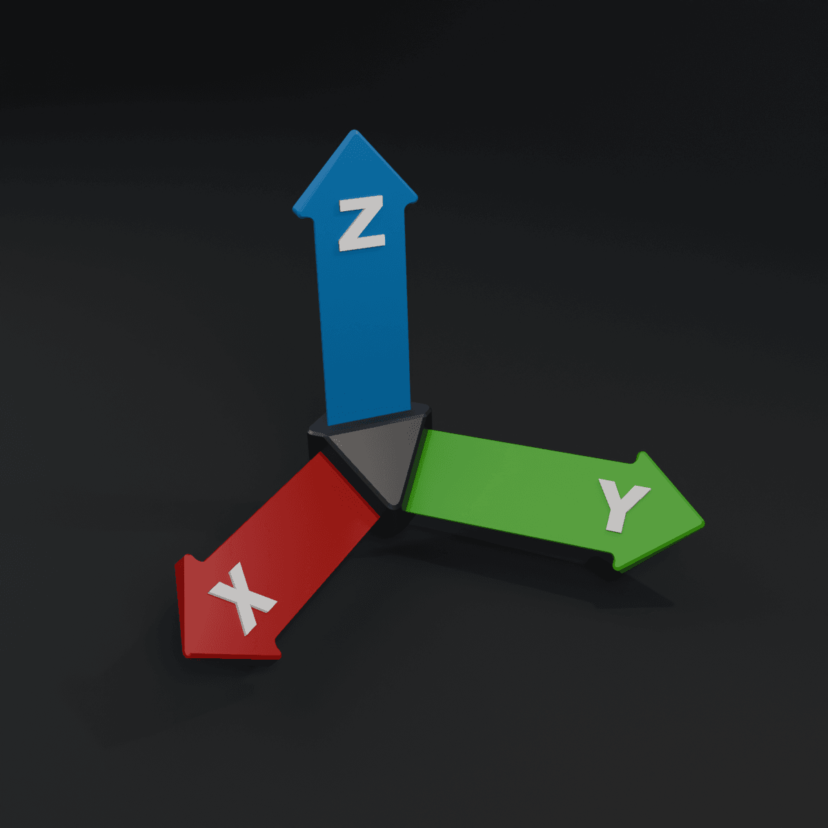 Adjustable coordinate system 3d model
