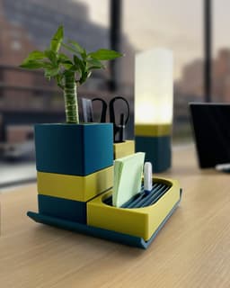 Desk Organizer Office Accessories Set Tray Planter 3d model