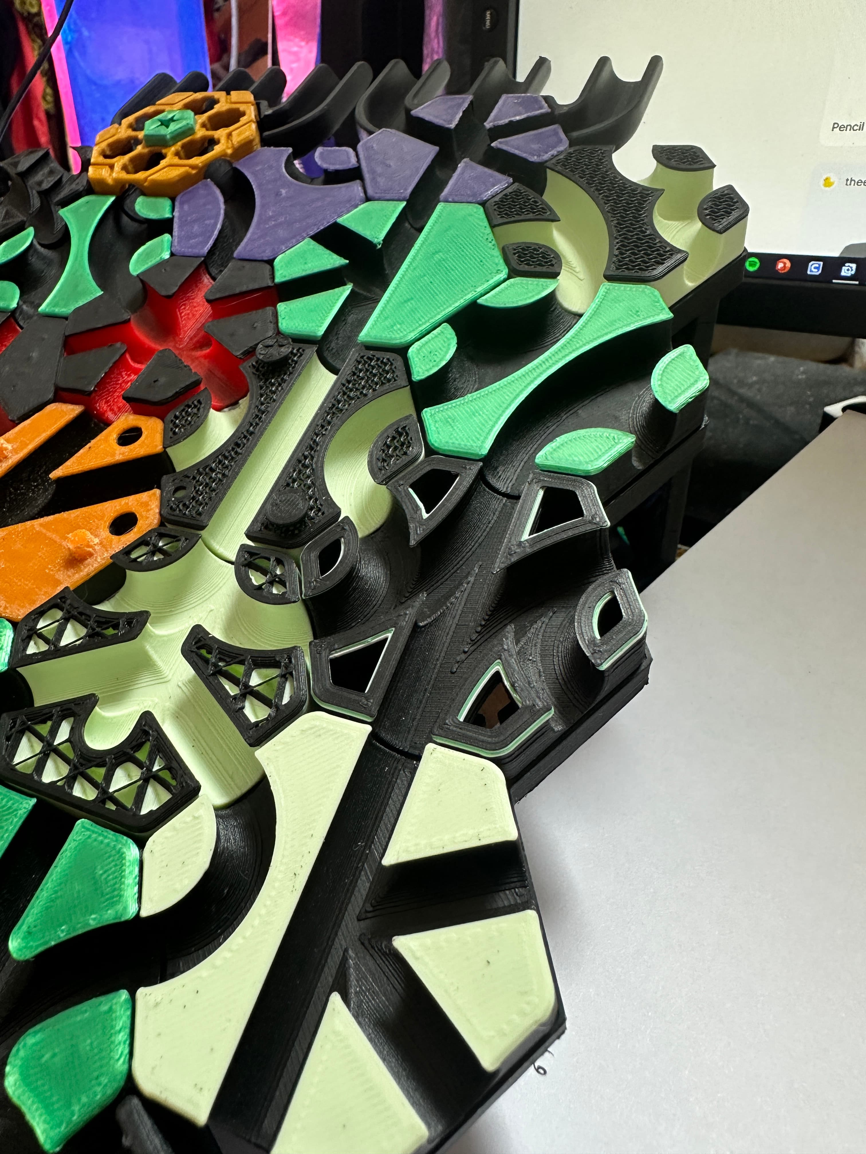 Hextraction - Partial holo zigzag tile 3d model