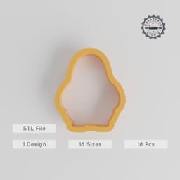 Penguin Shape Cutter Set, 18 Sizes, Perfect for Cookies & Fondant, Animal Wildlife Design, Arctic Bird Craft Tool STL PRODUCT_2763 3d model