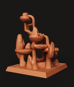 Stylized Zen Waterfall | Cascading Rock Fountain | Modern Nature Art | 3D Printed Water Feature 3d model