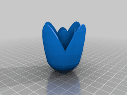 Snap-on Flower Caps or Fixtures for LEDs 3d model