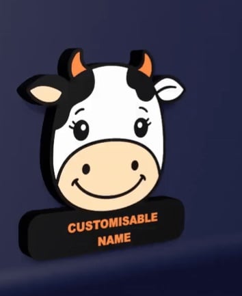 Cute Cow - LED Strip compatible 3d model