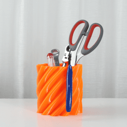 The Nova Pen Holder Organizer STL 3D Print File, Home Office Decor for Organizing Pens and Pencils 3d model