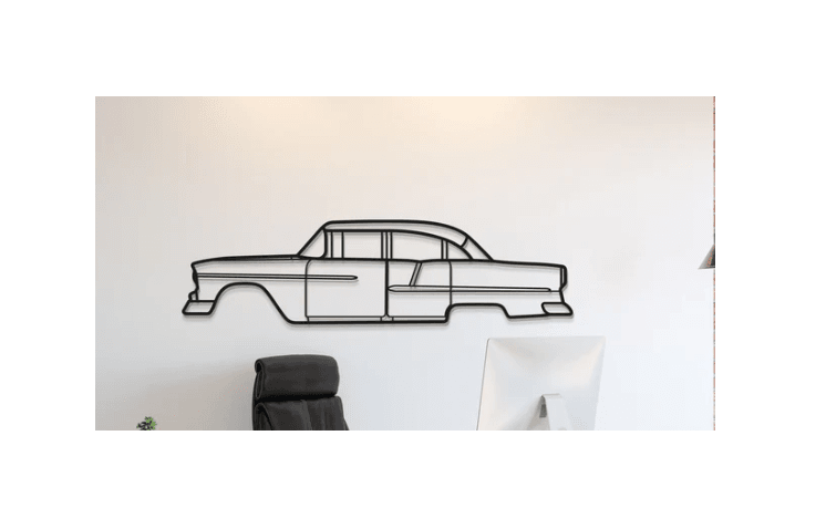 Chevrolet - Bel Air 1955 Wall Art 3d model