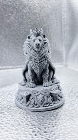 Royal Lion King Display Statue 3d model