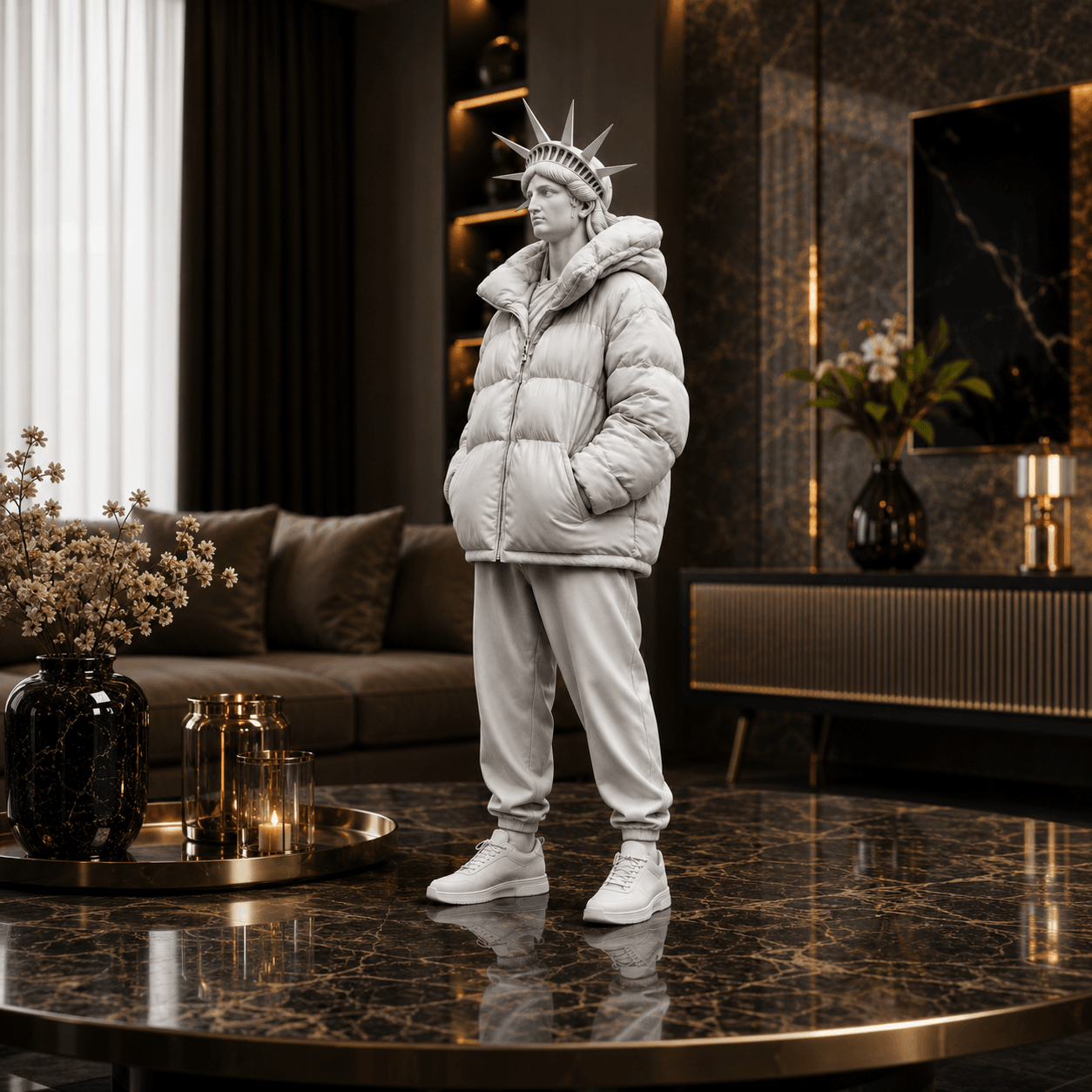 Free Modern Liberty Streetwear Statue STL – Urban American Icon 3D Print 3d model