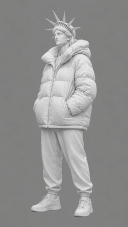 Free Modern Liberty Streetwear Statue STL – Urban American Icon 3D Print 3d model