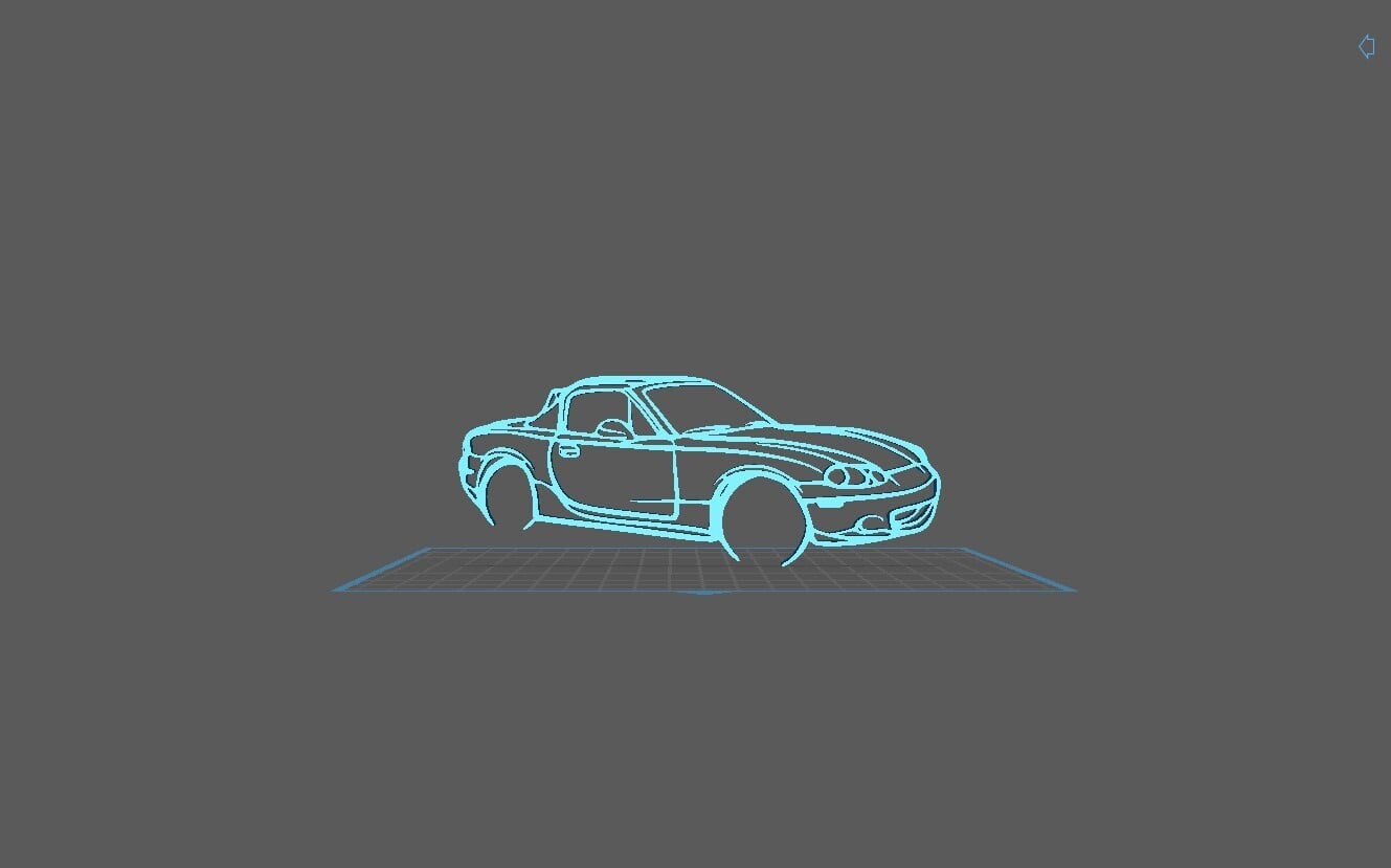 Mazda - MX5 MK2 Wall Art 3d model