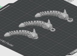 Ruby Snake - Articulated Flexi Snake - Keychain & Straw Buddy, No Supports 3D Print STL/3MF 3d model